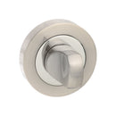 Senza Pari WC Turn and Release on Round Rose - Satin Nickel/Chome Plate - SPMWCSNCP - Choice Handles