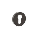 Senza Pari Euro Escutcheons on Minimal Round Rose - Urban Dark Bronze - SPRESCEUDB - Choice Handles
