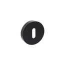 Senza Pari Key Escutcheons on Minimal Round Rose - Matt Black - SPRESCKMB - Choice Handles