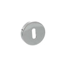 Senza Pari Key Escutcheons on Minimal Round Rose - Polished Chrome - SPRESCKPC - Choice Handles