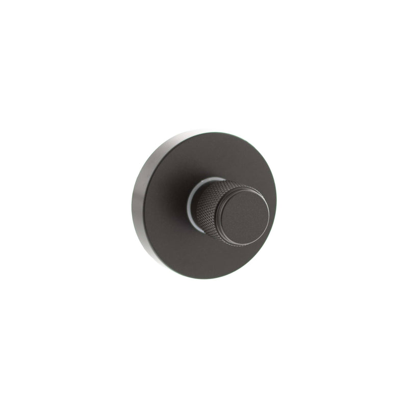 Senza Pari Knurled WC Turn and Release on Minimal Round Rose - Urban Dark Bronze - SPRKWCUDB