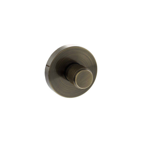 Senza Pari Linear WC Turn and Release on Minimal Round Rose - Antique Brass - SPRLWCAB
