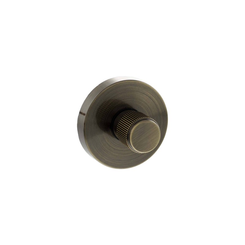Senza Pari Linear WC Turn and Release on Minimal Round Rose - Antique Brass - SPRLWCAB