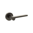 Senza Pari Darrio Lever Door Handle on Round Rose - Urban Dark Bronze - SPRO218UDB - Choice Handles