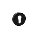 Senza Pari Euro Escutcheons on Round Rose - Matt Black - SPROESCEMB - Choice Handles