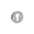 Senza Pari Euro Escutcheons on Round Rose - Polished Chrome - SPROESCEPC - Choice Handles