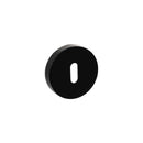 Senza Pari Key Escutcheons on Round Rose - Matt Black - SPROESCKMB - Choice Handles