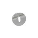 Senza Pari Key Escutcheons on Round Rose - Polished Chrome - SPROESCKPC - Choice Handles