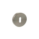 Senza Pari Key Escutcheons on Round Rose - Satin Nickel - SPROESCKSN - Choice Handles