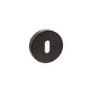 Senza Pari Key Escutcheons on Round Rose - Urban Dark Bronze - SPROESCKUDB - Choice Handles