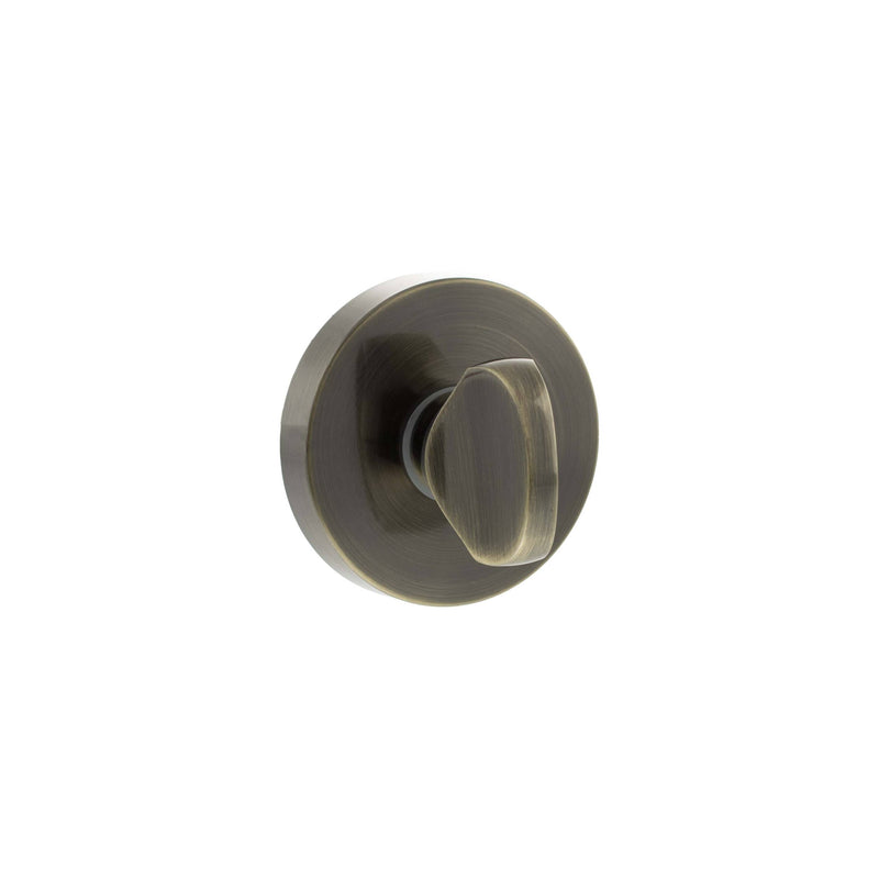 Senza Pari WC Turn and Release on Minimal Round Rose - Antique Brass - SPRWCAB