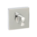 Senza Pari WC Turn and Release *for use with ADBCE* on Flush Square Rose - Polished Chrome - SPWCCP - Choice Handles