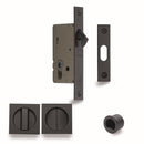 Sliding Lock with Square Privacy Turns Matt Black Finish
 - SQ2308-50-BLK - Choice Handles
