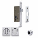 Sliding Lock with Square Privacy Turns Satin Chrome - SQ2308-40-SC - Choice Handles