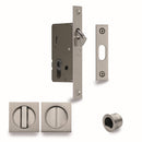 Sliding Lock with Square Privacy Turns Satin Nickel Finish
 - SQ2308-50-SN - Choice Handles