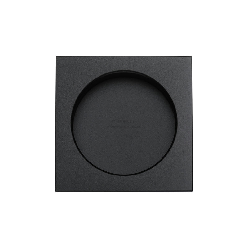 Sliding Square Flush Pull Pair Black Finish - SQ2327-BLK - Choice Handles