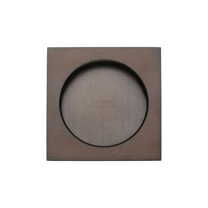 Sliding Square Flush Pull Pair Matt Bronze - SQ2327-MB - Choice Handles