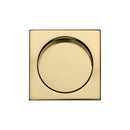 Sliding Square Flush Pull Pair Polished Brass - SQ2327-PB - Choice Handles