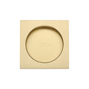 Sliding Square Flush Pull Pair Satin Brass - SQ2327-SB - Choice Handles