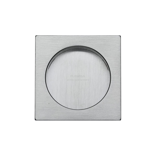 Sliding Square Flush Pull Pair Satin Chrome - SQ2327-SC - Choice Handles