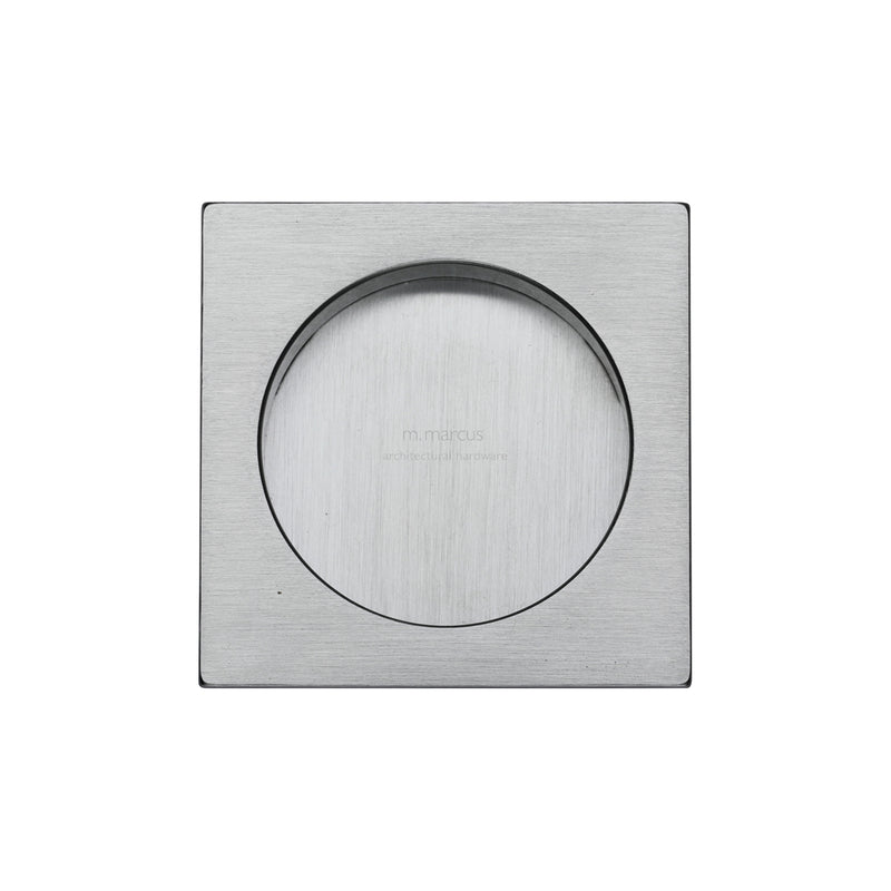 Sliding Square Flush Pull Pair Satin Chrome - SQ2327-SC - Choice Handles