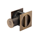 Tubular Lock with Square Privacy Turn & Release Antique Brass - SQ2801-50-AT