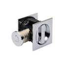 Tubular Lock with Square Privacy Turn & Release Polished Chrome - SQ2801-50-PC
