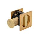 Tubular Lock with Square Privacy Turn & Release Satin Brass - SQ2801-50-SB