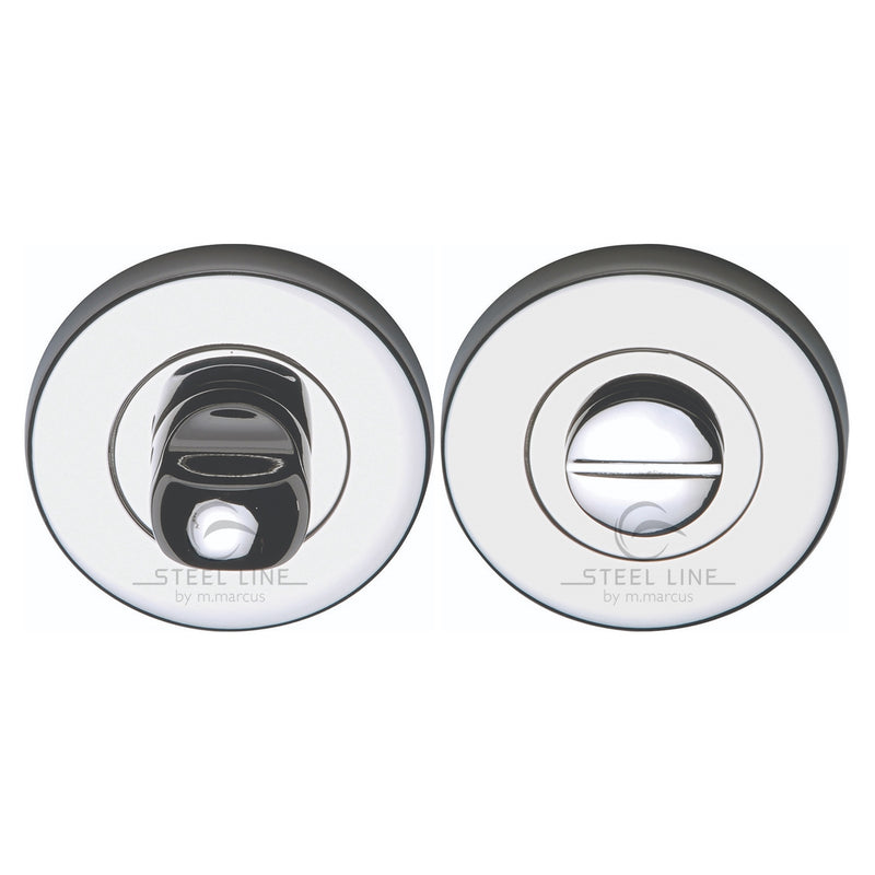 Steel Line Thumbturn & Emergency Release  for Bathroom & Bedroom Doors  Polished Stainless Steel finish - SS-895-P - Choice Handles