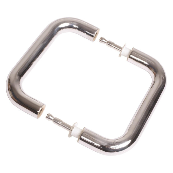 Steel Line Door Pull Handle Back to Back 300mm Polished Stainless Steel finish
 - SS-D190016-P - Choice Handles