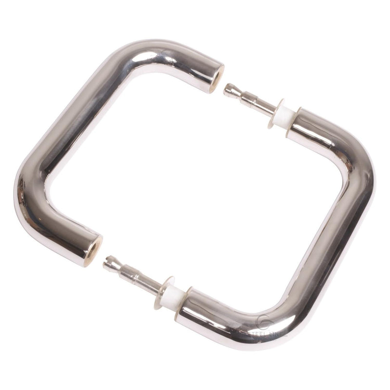 Steel Line Door Pull Handle Back to Back 300mm Polished Stainless Steel finish
 - SS-D190016-P - Choice Handles