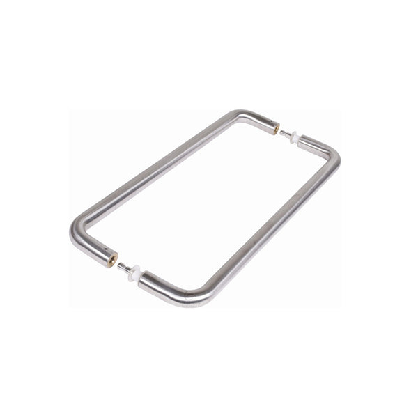Steel Line Door Pull Handle Back to Back 425mm Satin Stainless Steel finish
 - SS-D190017-S - Choice Handles