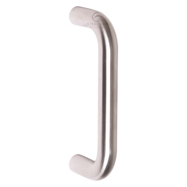 Steel Line Door Pull Handle Bolt Fix 225mm Satin Stainless Steel finish
 - SS-D220003-S - Choice Handles