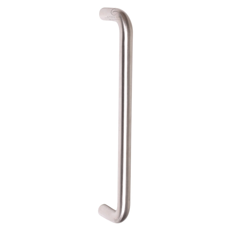 Steel Line Door Pull Handle Bolt Fix 600mm Satin Stainless Steel finish
 - SS-D220109-S - Choice Handles
