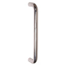 Steel Line Door Pull Handle Bolt Fix 425mm Polished Stainless Steel finish
 - SS-D220108-P - Choice Handles