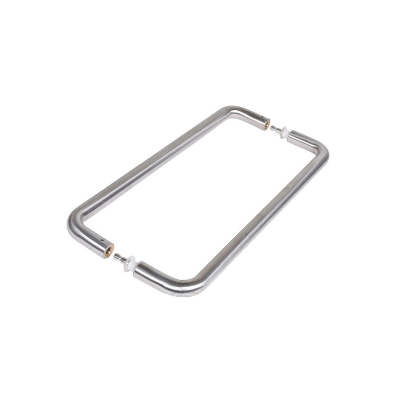 Steel Line Door Pull Handle Back to Back 425mm Satin Stainless Steel finish
 - SS-D220117-S - Choice Handles