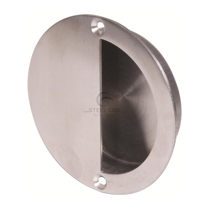 Steel Line Flush Pull Satin Stainless Steel finish - SS-FPULL001-S - Choice Handles