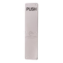 Steel Line Fingerplate Engraved 'Push' Polished Stainless Steel finish - SS-PLATE004-P - Choice Handles