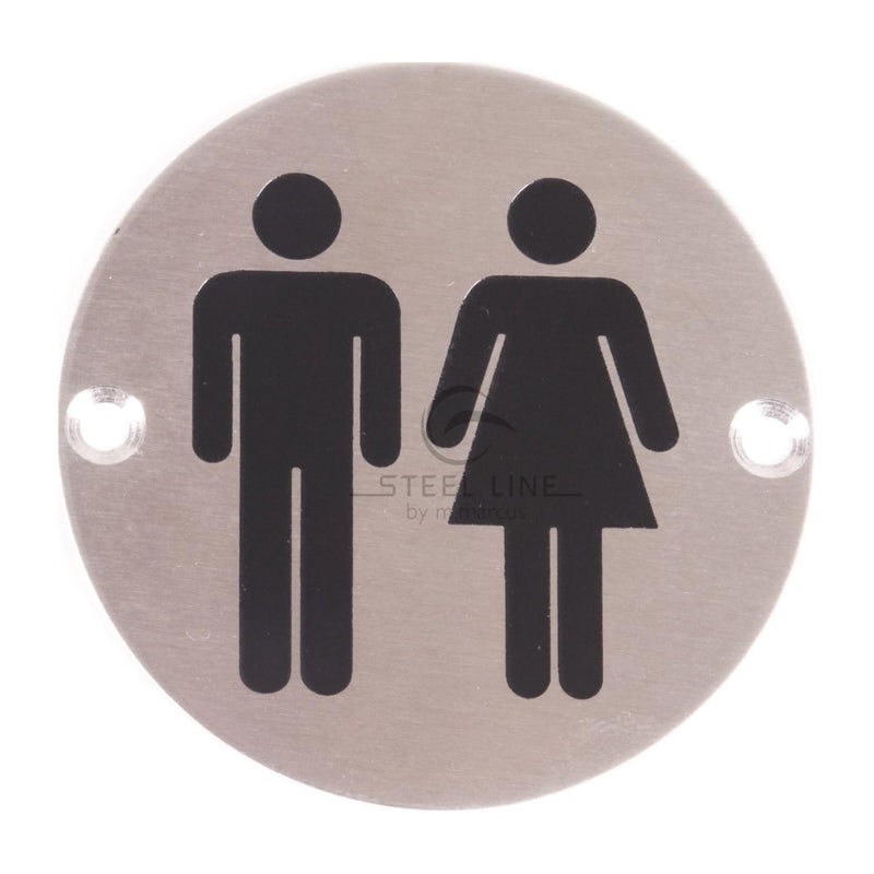 Unisex Symbol Sign - Satin Stainless Steel - SS-SIGN013-S - Choice Handles