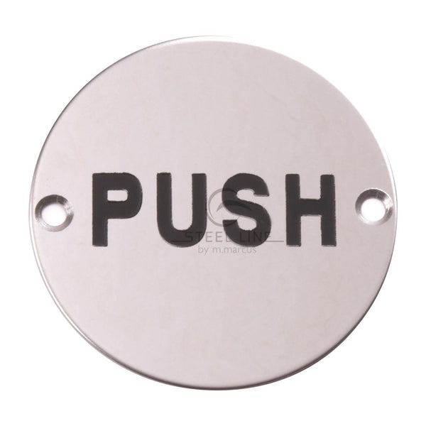 Push Engraving - Polished Stainless Steel - SS-SIGN016-P - Choice Handles