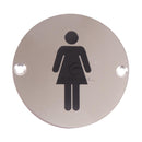 Female Symbol Sign - Satin Stainless Steel - SS-SIGN021-S - Choice Handles