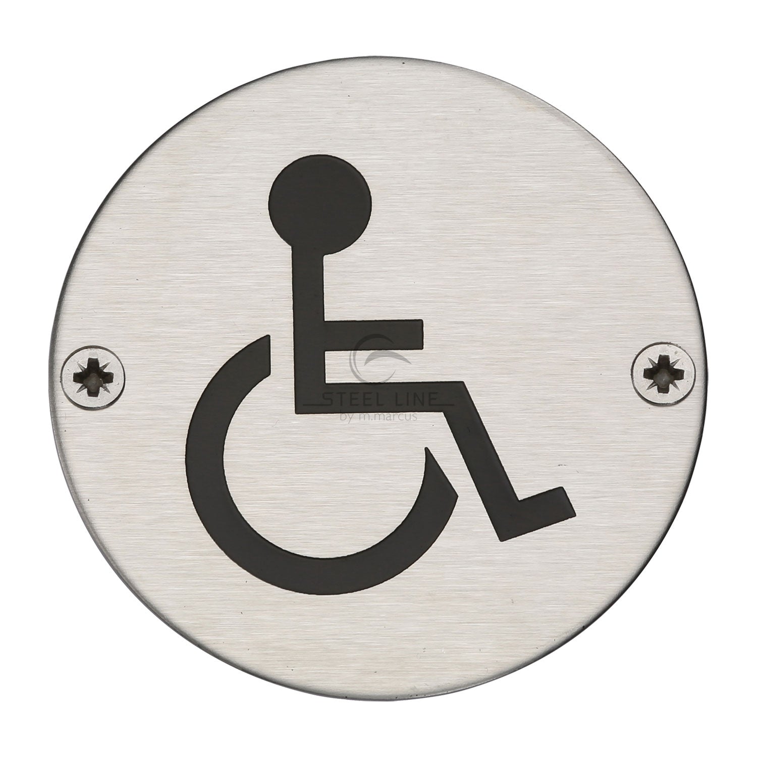 Check Handles Sign Disabled Symbol Sign - Satin Stainless Steel - SS-SIGN023-S