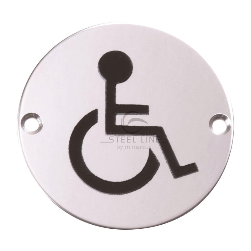 Disabled Symbol Sign - Polished Stainless Steel - SS-SIGN024-P - Choice Handles