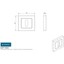 Eurospec - Square Escutcheons - Bright/Satin Stainless Steel - SSP1405SSS/DUO - Choice Handles