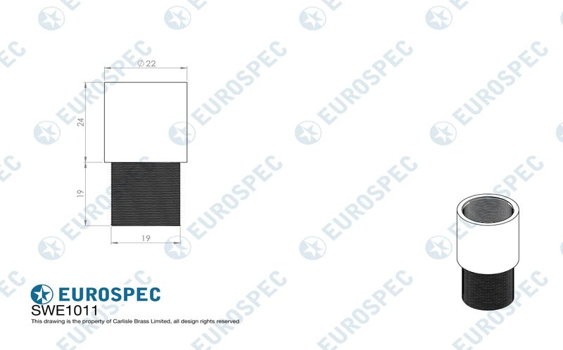 Eurospec - Extension Sleeve for SWE1010 Door Viewer - Non Applicable - SWE1011