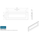 Eurospec  - Letter Plate Grade 316 Stainless Steel 305mm x 104mm x 3mm - Satin Stainless Steel - SWE1036D/SSS - Choice Handles