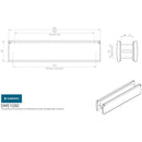 Eurospec  - Sleeved Letter Plate 300mm x 70mm - Bright Stainless Steel - SWE1050BSS - Choice Handles
