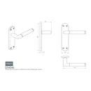 Serozzetta - Serozzetta Scope Lever on Latch Backplate - Polished Chrome - SZM045CP - Choice Handles