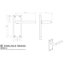 Serozzetta - SEROZZETTA dieci lever on face-fix backplate - latch - Polished Nickel - SZR012PN - Choice Handles