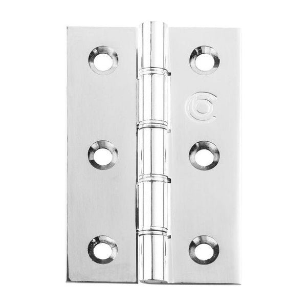 Carlisle Brass - 102mm Double Stainless Steel Washered Brass Butt Hinge - Polished Chrome - HDSSW5CP - (Pair) - Choice Handles